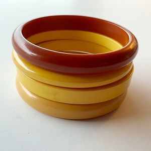 4 Bakelite Bangle Bracelets